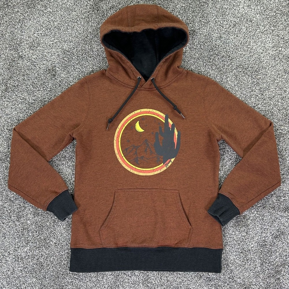 Hooey Marfa Heather Hoody Womens Medium Brown Rust Pullover Western Warm Casual